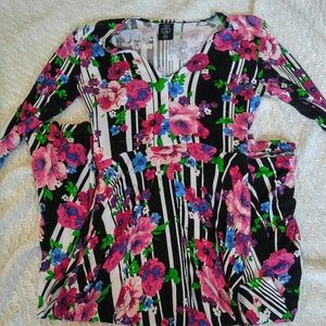 Agnes & Dora Floral Mid Length Dress